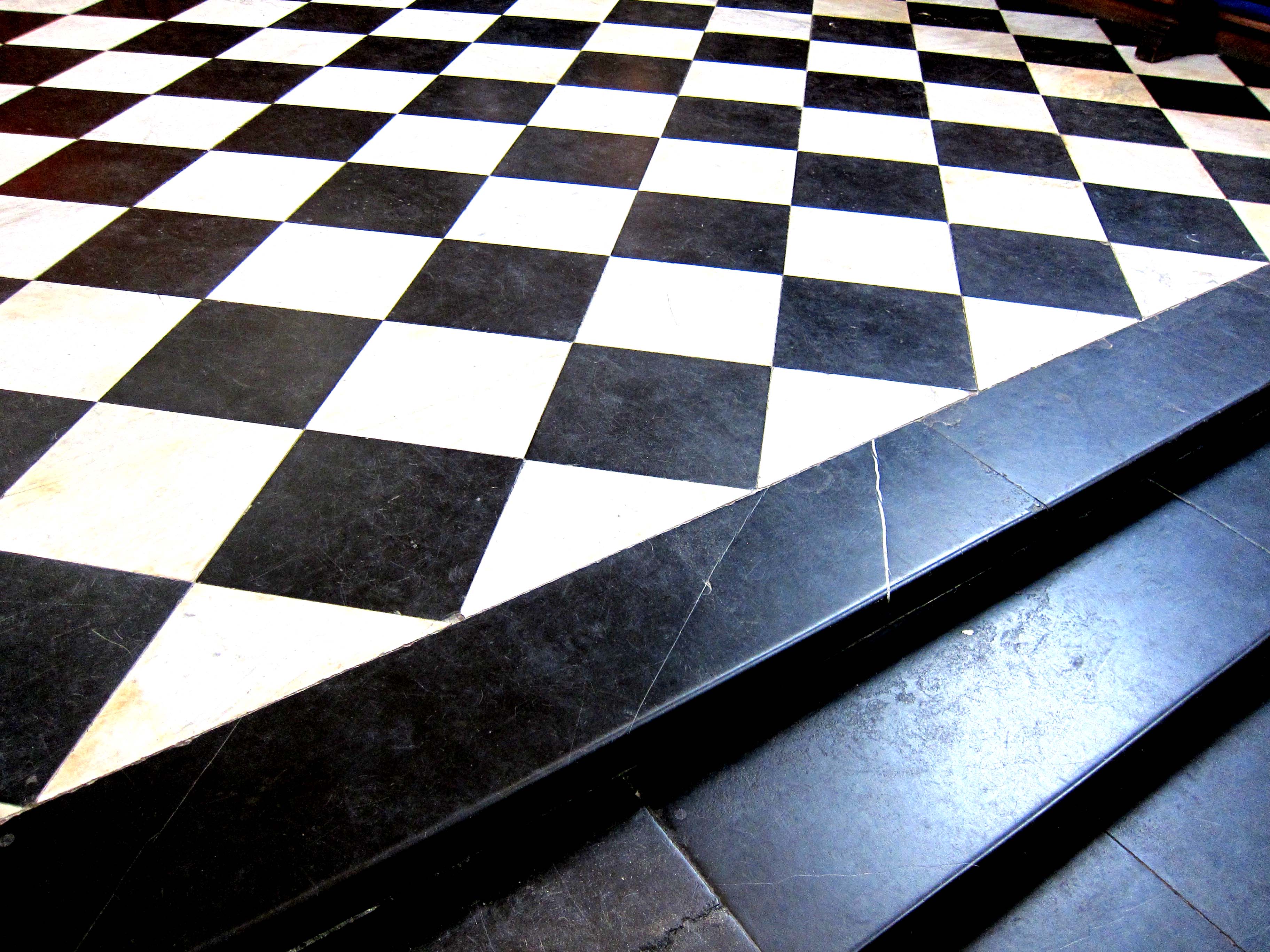 Floor of Pembroke College chapel Cambridge